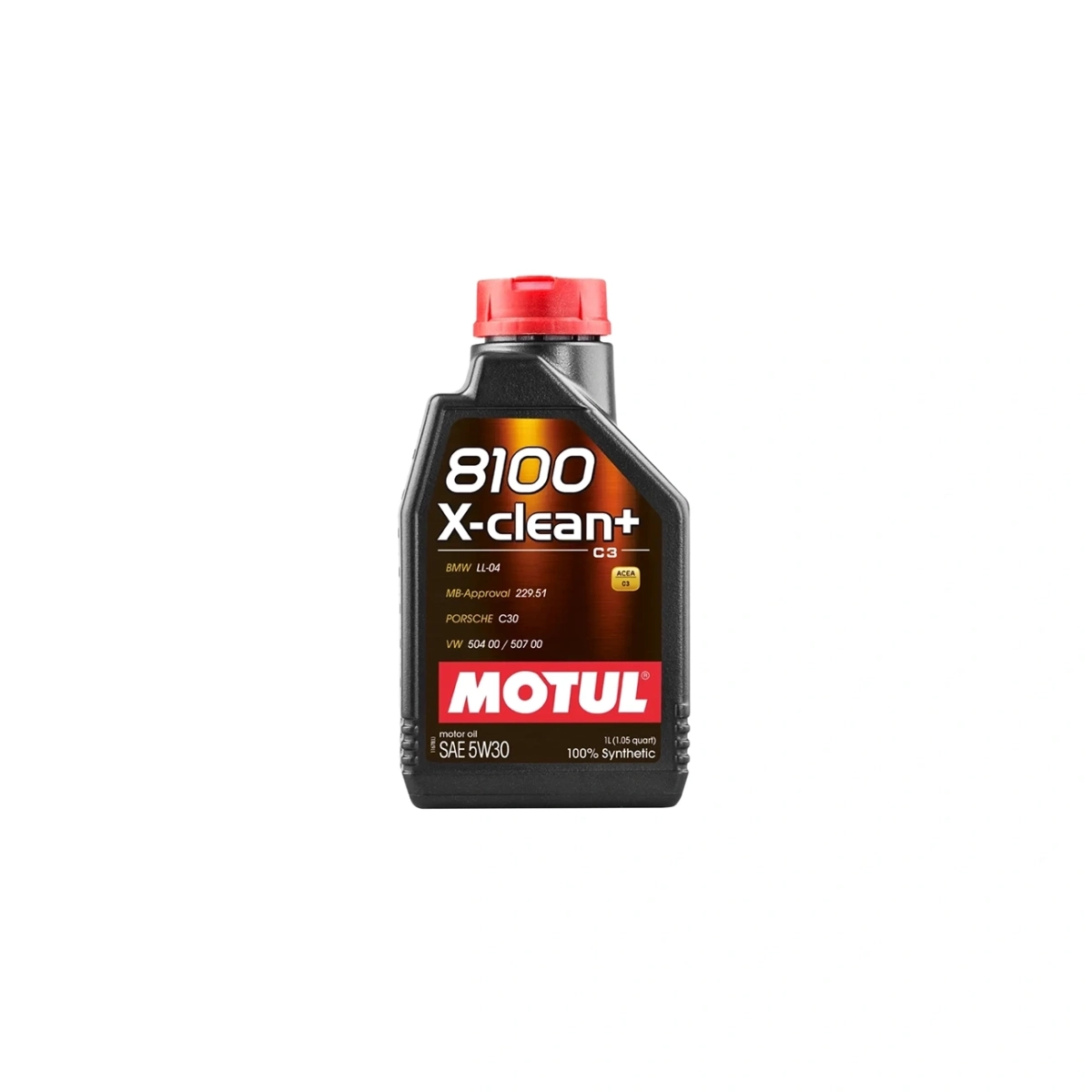 Motul 8100 X-CLEAN+ 5W-30 Motor Yağı - %100 Sentetik - 1 Lt