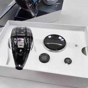 XPlagin Bmw 1-2-3-4-8 Serisi X3 X4 X5 X6 X7 i4 Z4 MGU M Etiketli Kristal Düğme Seti (4'lü) - Vites-Multimedya-VOL-Start/Stop