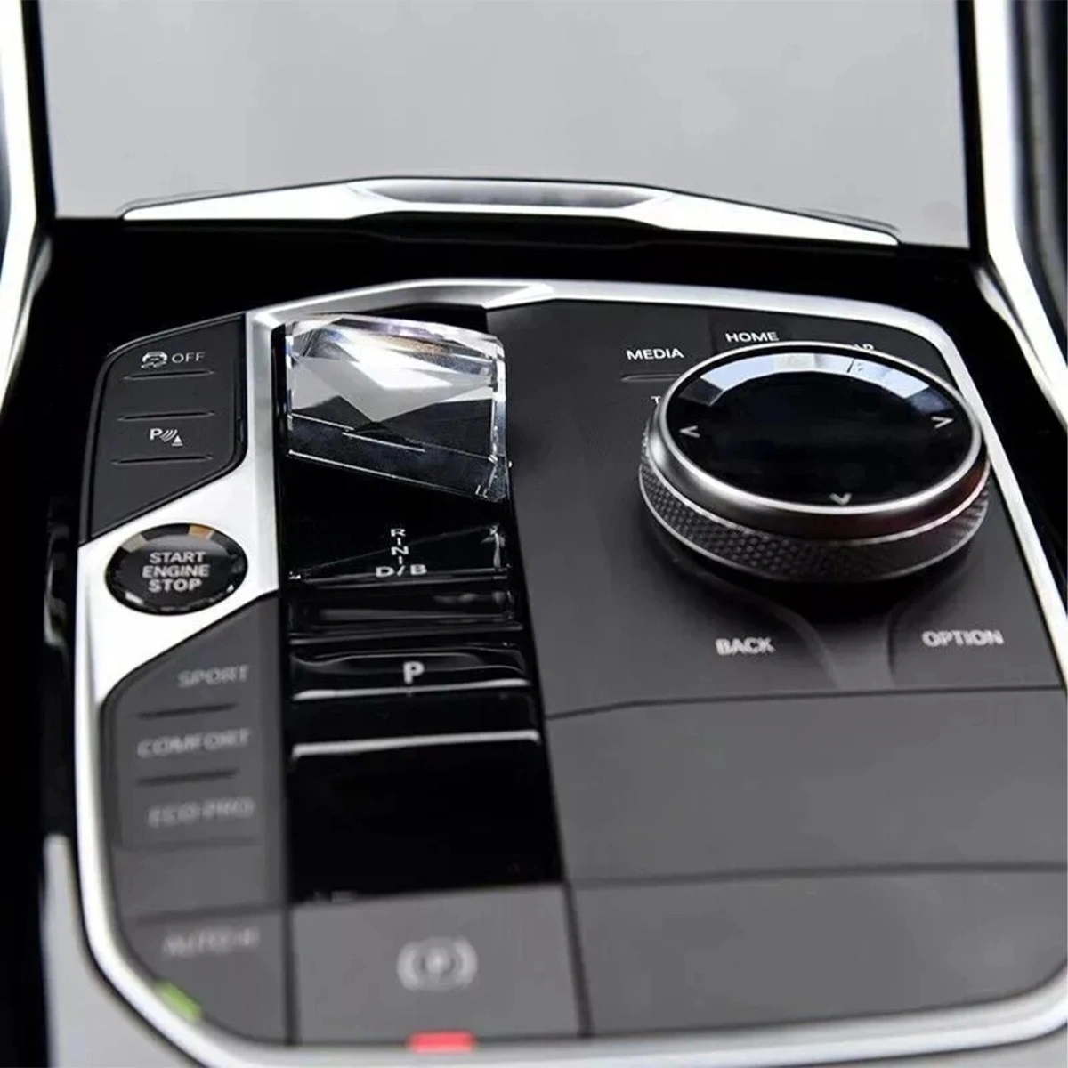 XPlagin Bmw 2-3-4 Serisi i3 i4 X3 Kristal Vites - Tuş Seti (4'lü) - Vites-Multimedya-VOL-Start/Stop