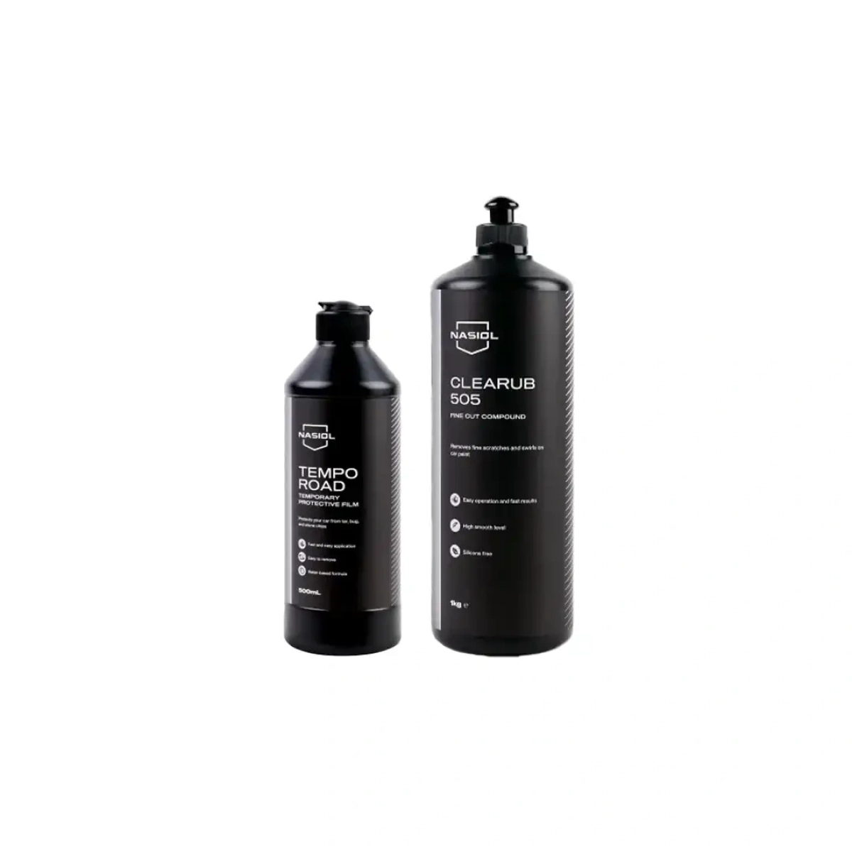 Nasiol Glasshield Clearub 505 1000g Polisaj Pasta Çizik Giderici & Temporoad 500ml Geçici Boya Koruyucu