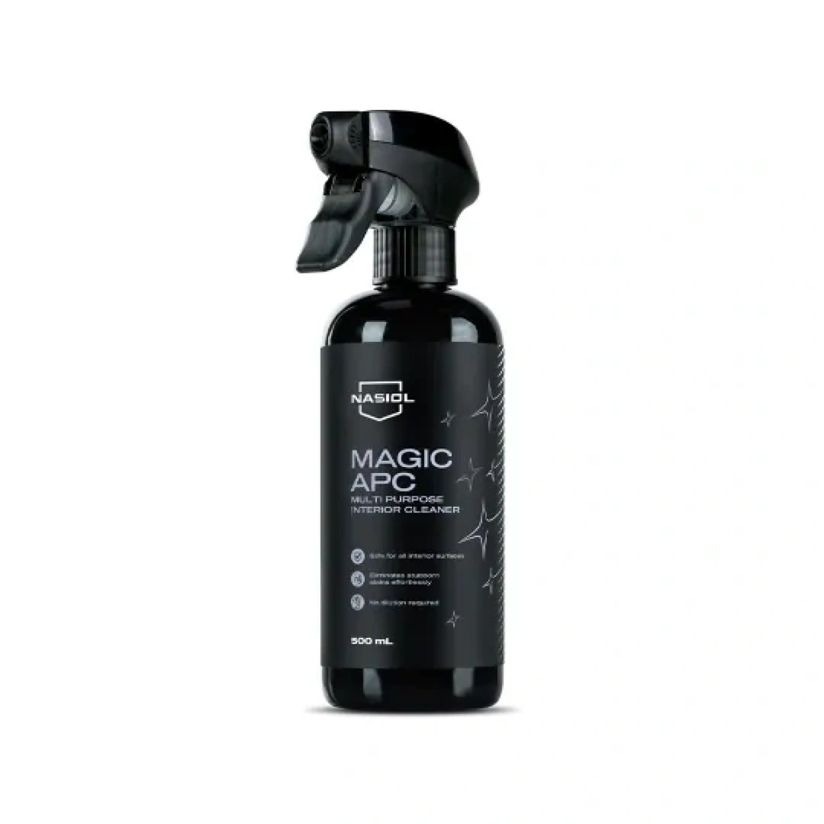 Nasiol Cabinshine 500 ml Trim-Plastik Parlatıcı-Cabincare 500 ml Kumaş Nano Kaplama ve Magic APC 500 ml İç Mekan Temizleyici 3'lü Bakım Seti