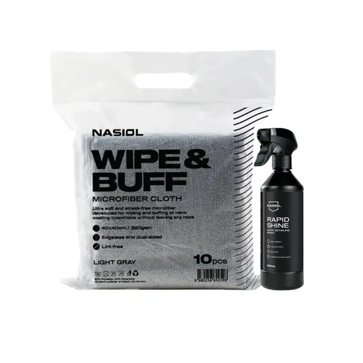 Nasiol Rapidshine 500ml Nano Seramik Kaplama ve 40x40 Mikrofiber Bez