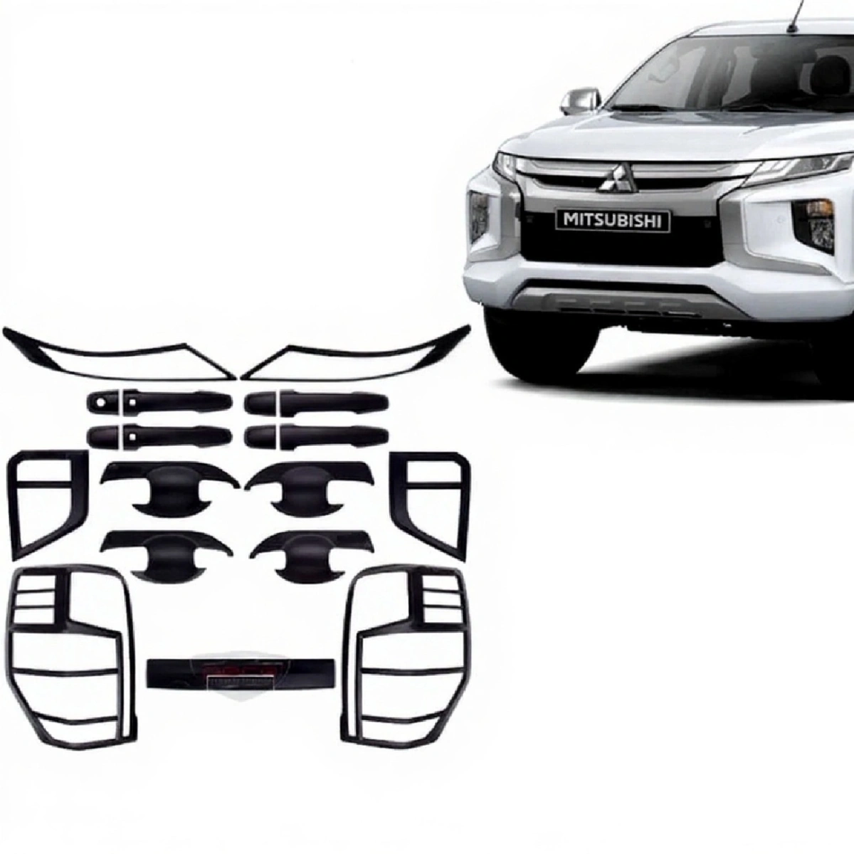 Monde Far ve Stop Çerçevesi - Koruma ve Estetik Aksesuar Seti Mitsubishi L200