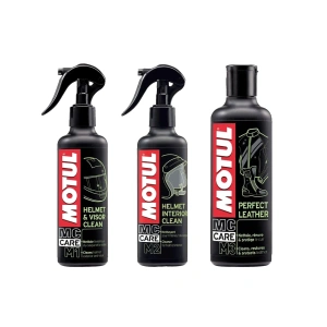 Motul MC Care Kask & Deri Bakım Seti - 3x250 mL