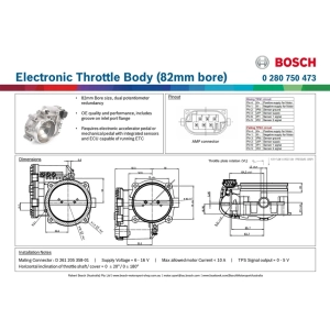Bosch 0280750473 82mm Gaz Kelebeği