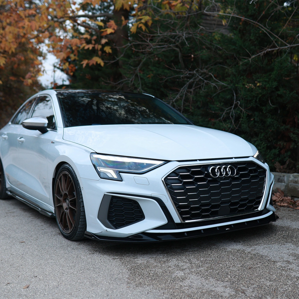 Apex Aero Design - Audi A3 S-Line 8Y Facelift (Sedan) - Ön Lip - Front Splitter