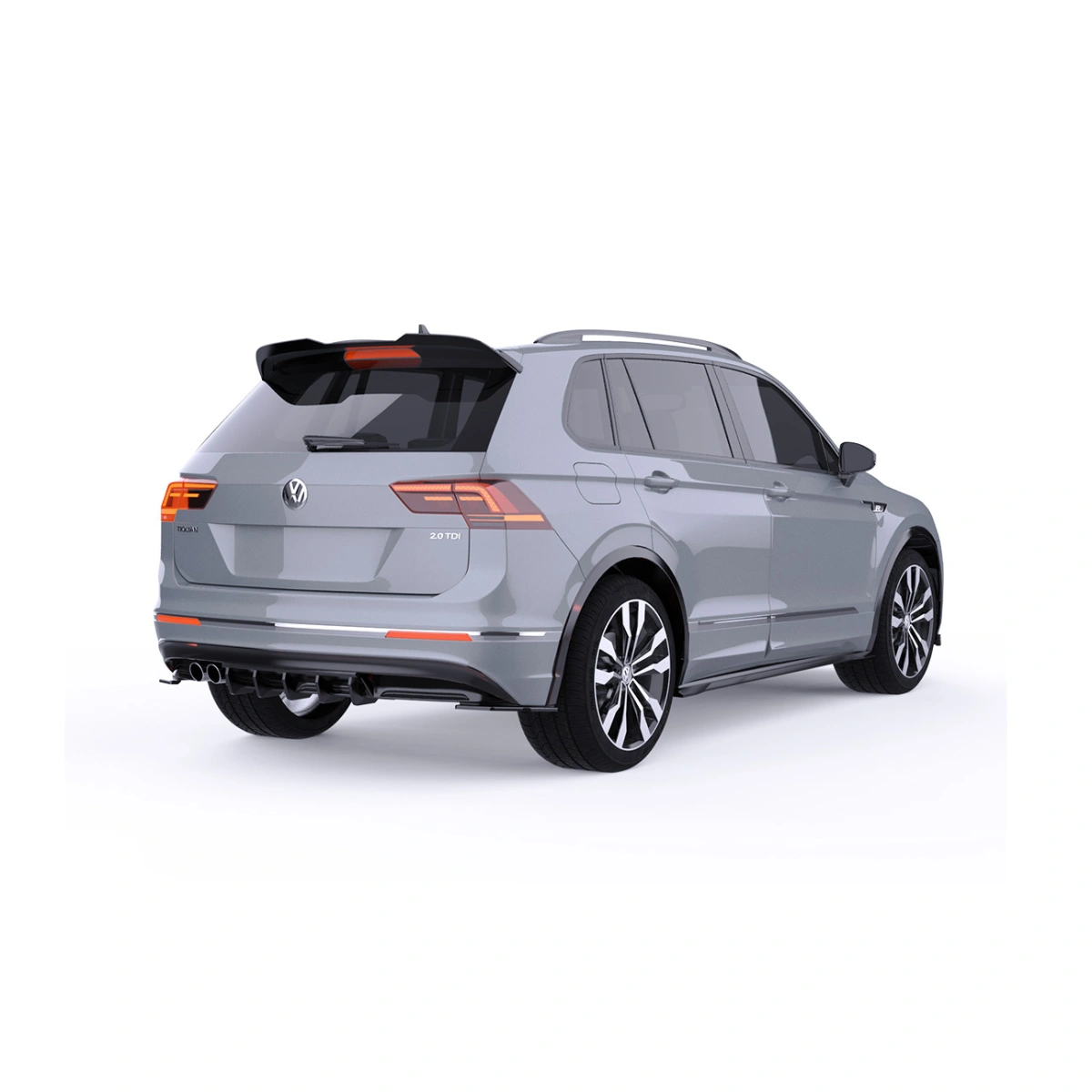 Apex Aero Design - Volkswagen Tiguan Mk2 R-Line (2015-2020) - Arka Yan Splitter 2 Parça - Rear Side Splitter