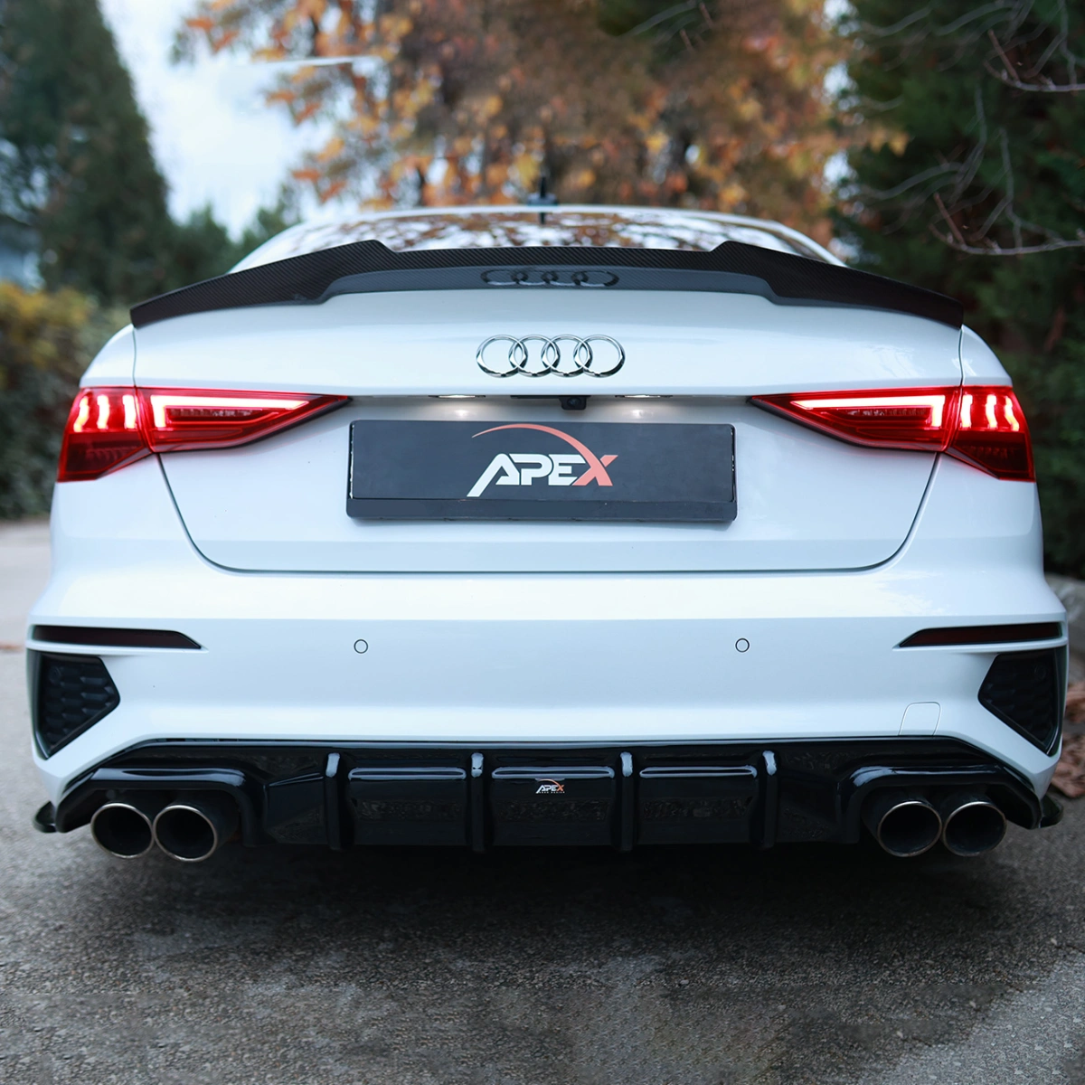 Apex Aero Design - Audi A3 S-Line 8Y Facelift Sedan - Difüzör - Rear Valance