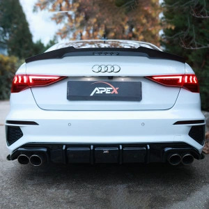 Apex Aero Design - Audi A3 S-Line 8Y Facelift Sedan - Difüzör - Rear Valance