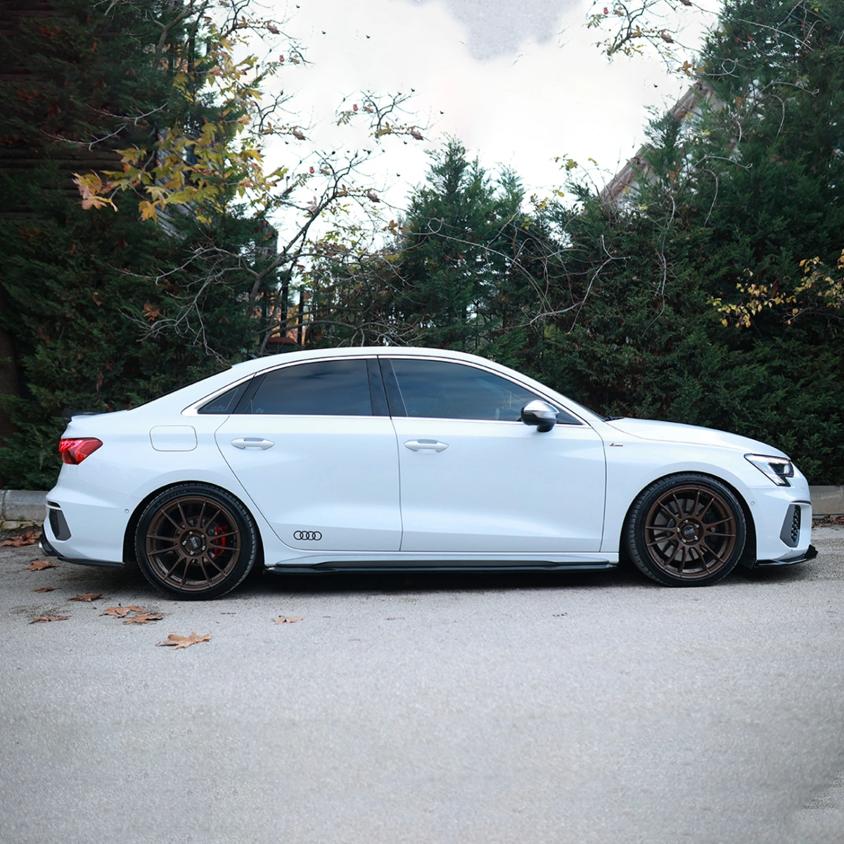 Apex Aero Design - Audi A3 S-Line 8Y Facelift Sedan - Marşpiyel Seti - Side Skirts