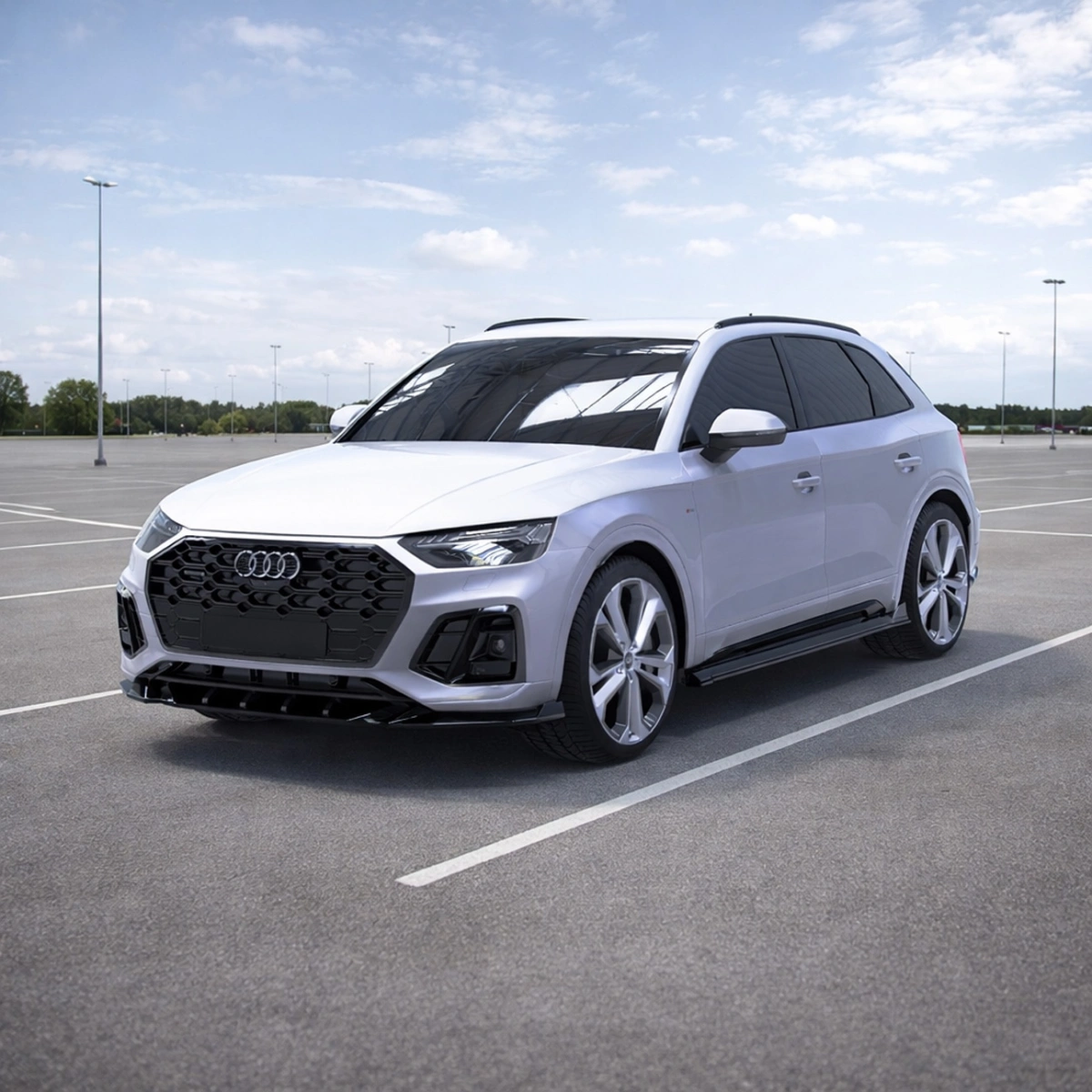Apex Aero Design - Audi SQ5 - Q5 S-Line Mk2 Facelift (2020-2024) - Marşpiyel Seti 2 Parça - Side Skirts