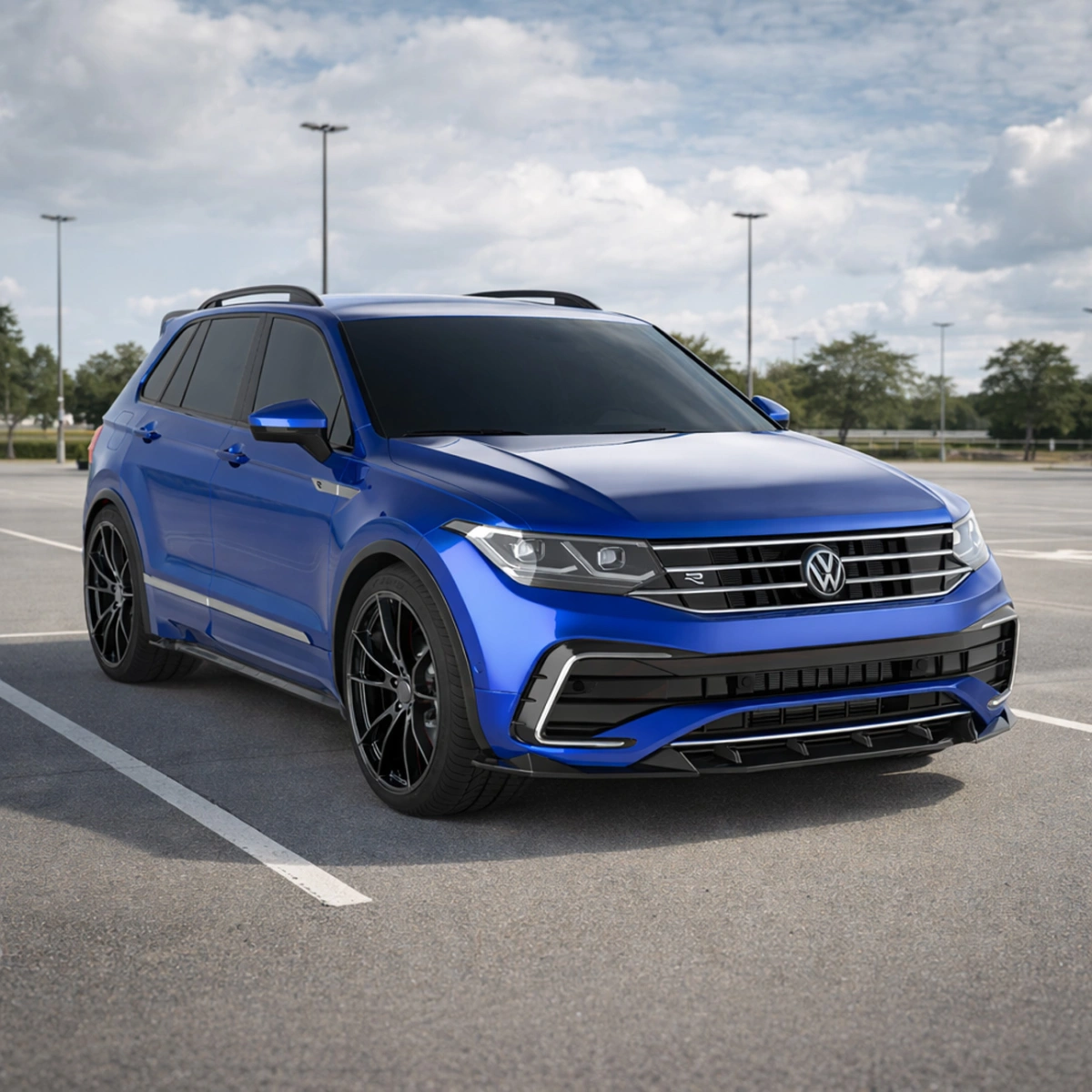 Apex Aero Design - Volkswagen Tiguan R-Line Mk2 Facelift (2020-2024) - Marşpiyel Seti 2 Parça - Side Skirts