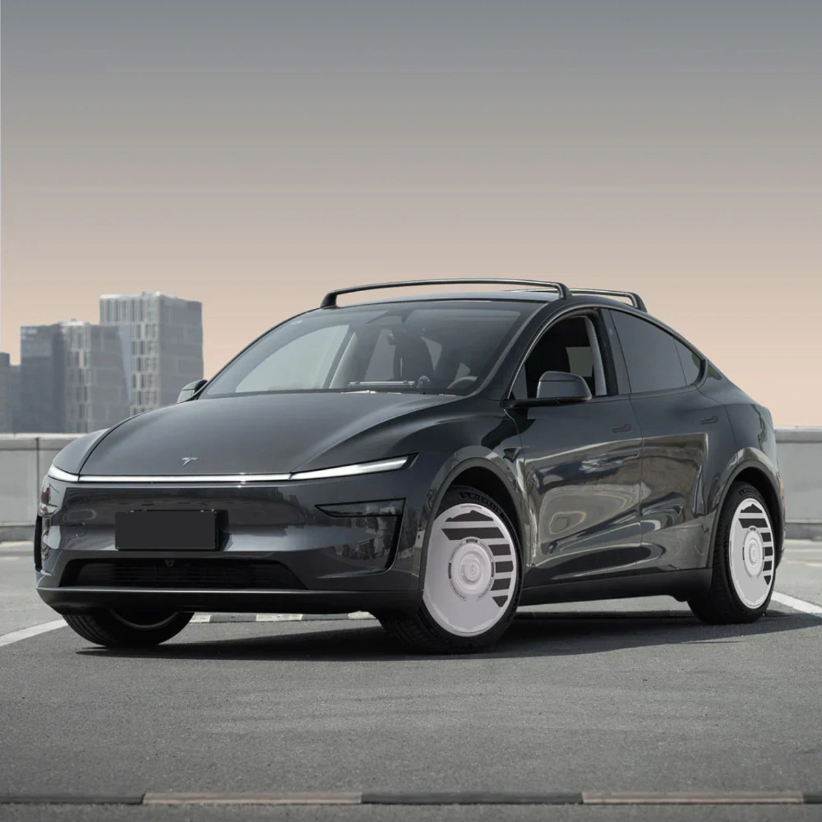 HALOBLK HALODISC 2 H-INDUSTRY - Tesla Model Y -19 inç Aerodinamik Beyaz Jant Kapağı - 4 Adet