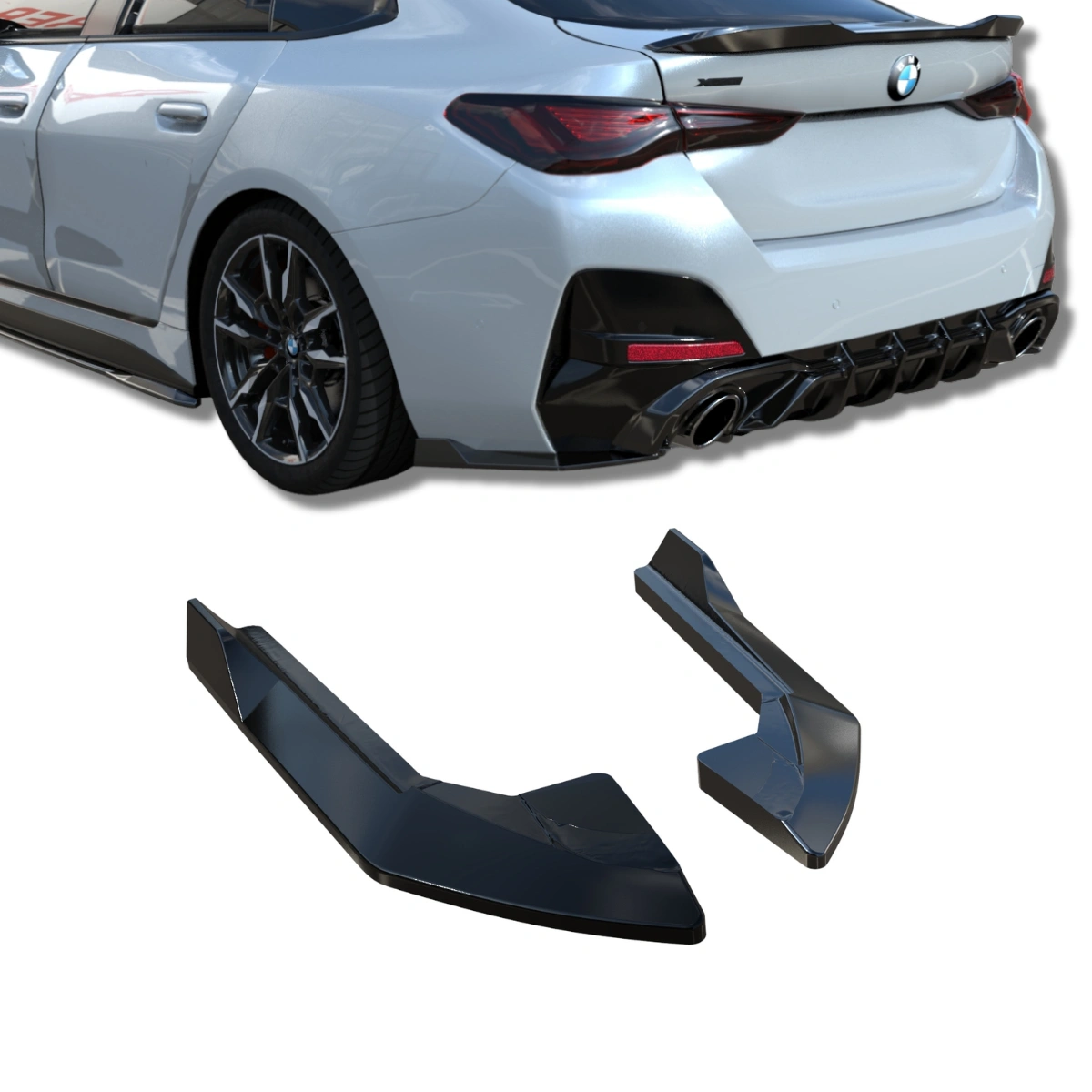 Apex Aero Design - Bmw 4 Series G26 Gran Coupé (2021+) - Arka Yan Splitter 2 Parça - Rear Side Splitter