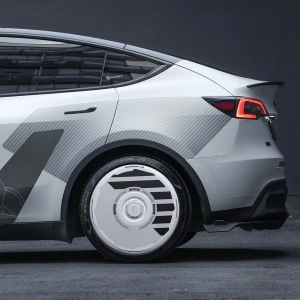 HALOBLK HALODISC 2 H-INDUSTRY - Tesla Model Y -19 inç Aerodinamik Beyaz Jant Kapağı - 4 Adet