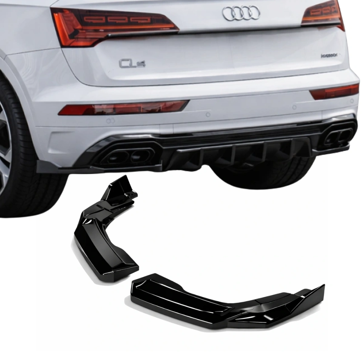 Apex Aero Design - Audi SQ5 - Q5 S-Line Mk2 Facelift (2020-2024) - Arka Yan Splitter 2 Parça - Rear Side Splitter