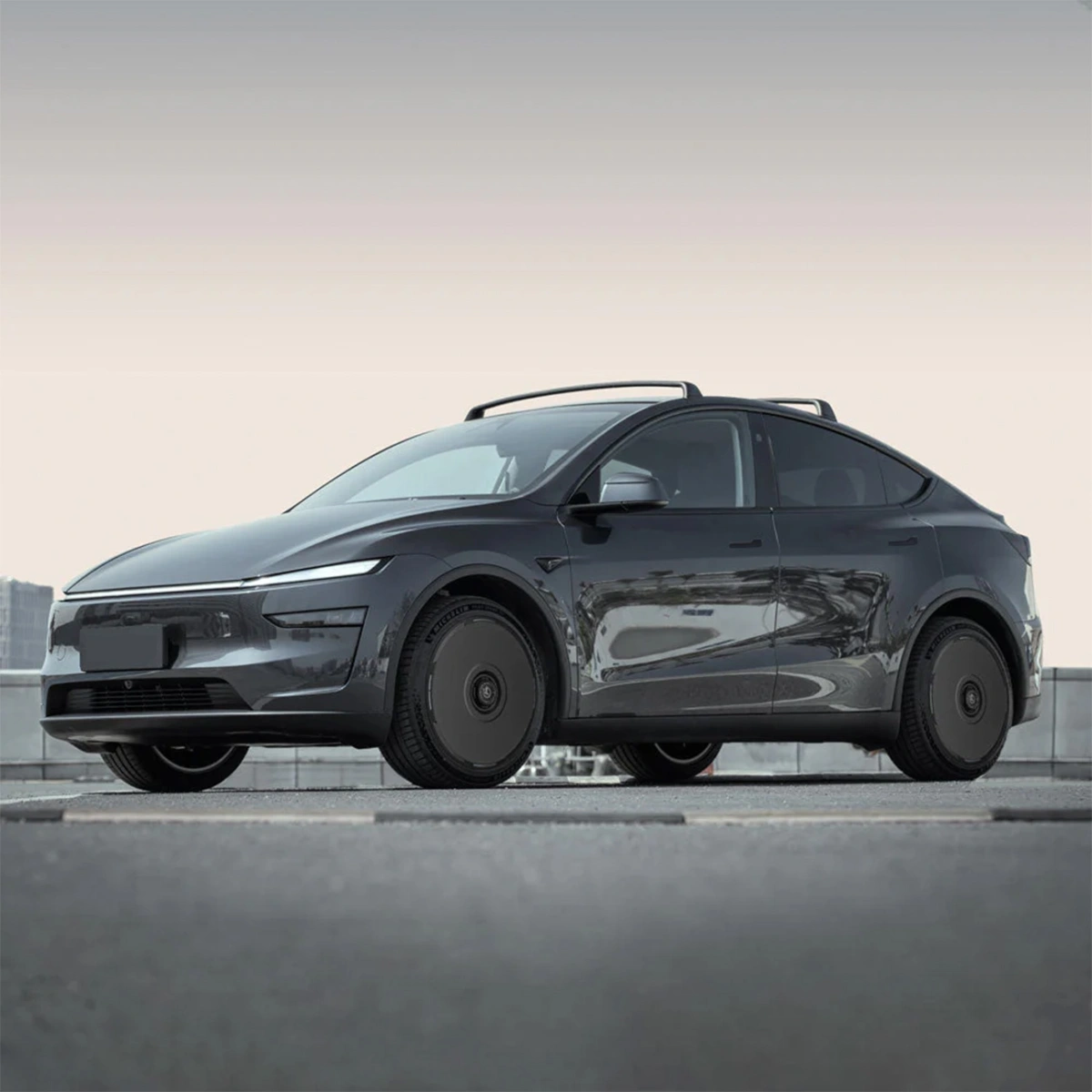 HALOBLK HALODISC 2 RTP - Tesla Model Y - 19 inç Aerodinamik Siyah Jant Kapağı - 4 Adet