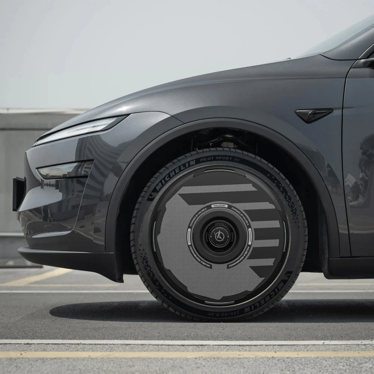 HALOBLK HALODISC 2 H-INDUSTRY - Tesla Model Y - 19 inç Aerodinamik Siyah Jant Kapağı - 4 Adet