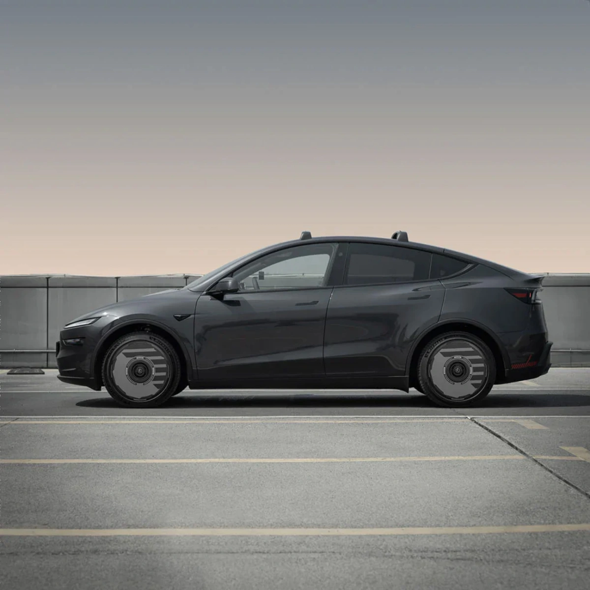 HALOBLK HALODISC 2 H-INDUSTRY - Tesla Model Y - 19 inç Aerodinamik Siyah Jant Kapağı - 4 Adet