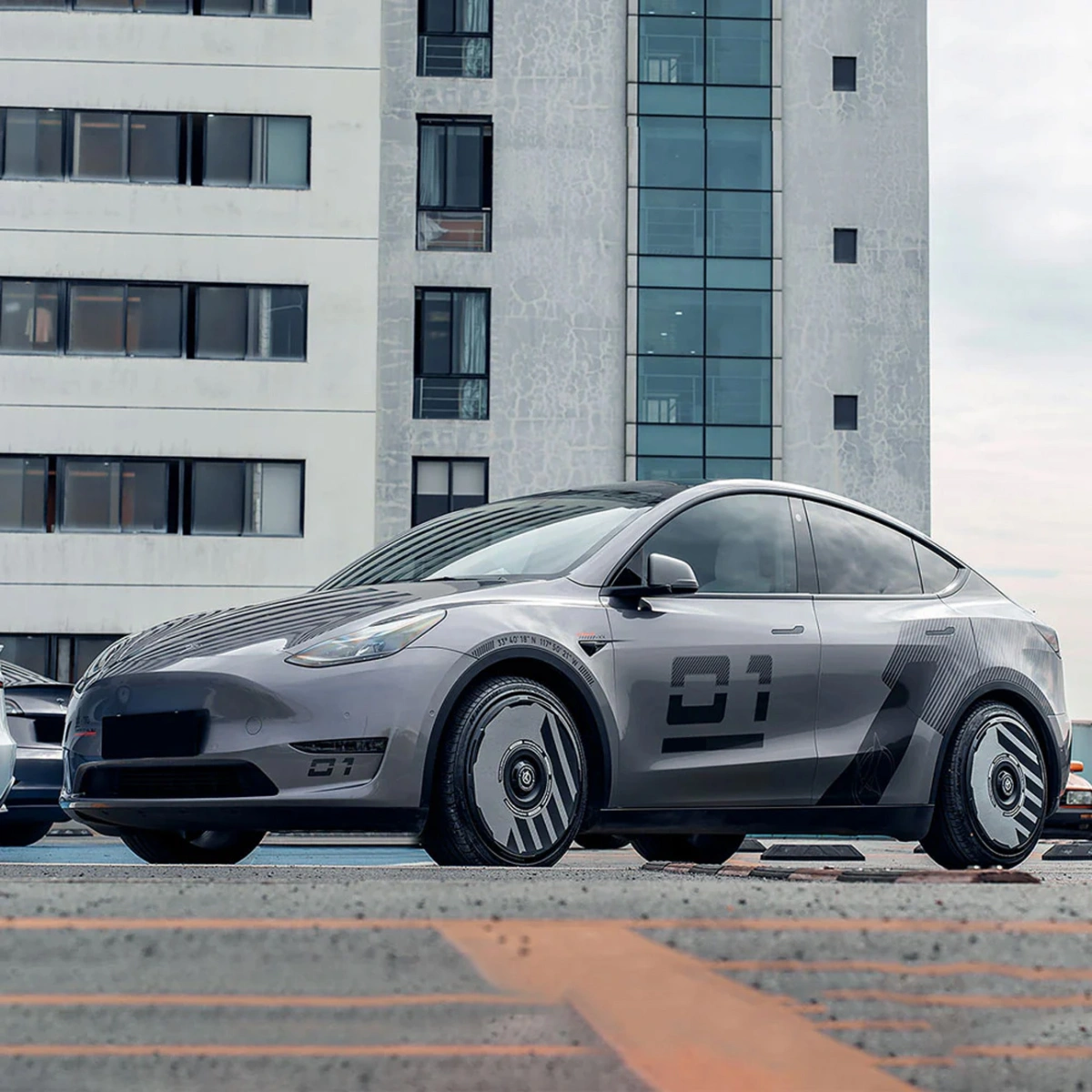 HALOBLK HALODISC 2 H-INDUSTRY - Tesla Model Y - 19 inç Aerodinamik Siyah Jant Kapağı - 4 Adet