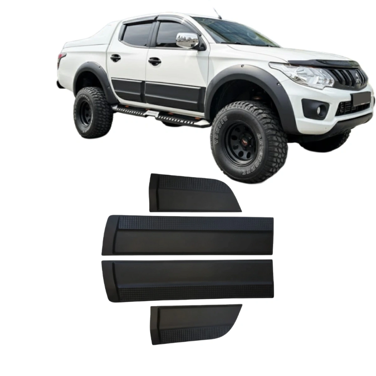 Apex Aero Design - Mitsubishi L200 (2015-2018) - Gövde Kaplaması 4 Parça - Body Cladding