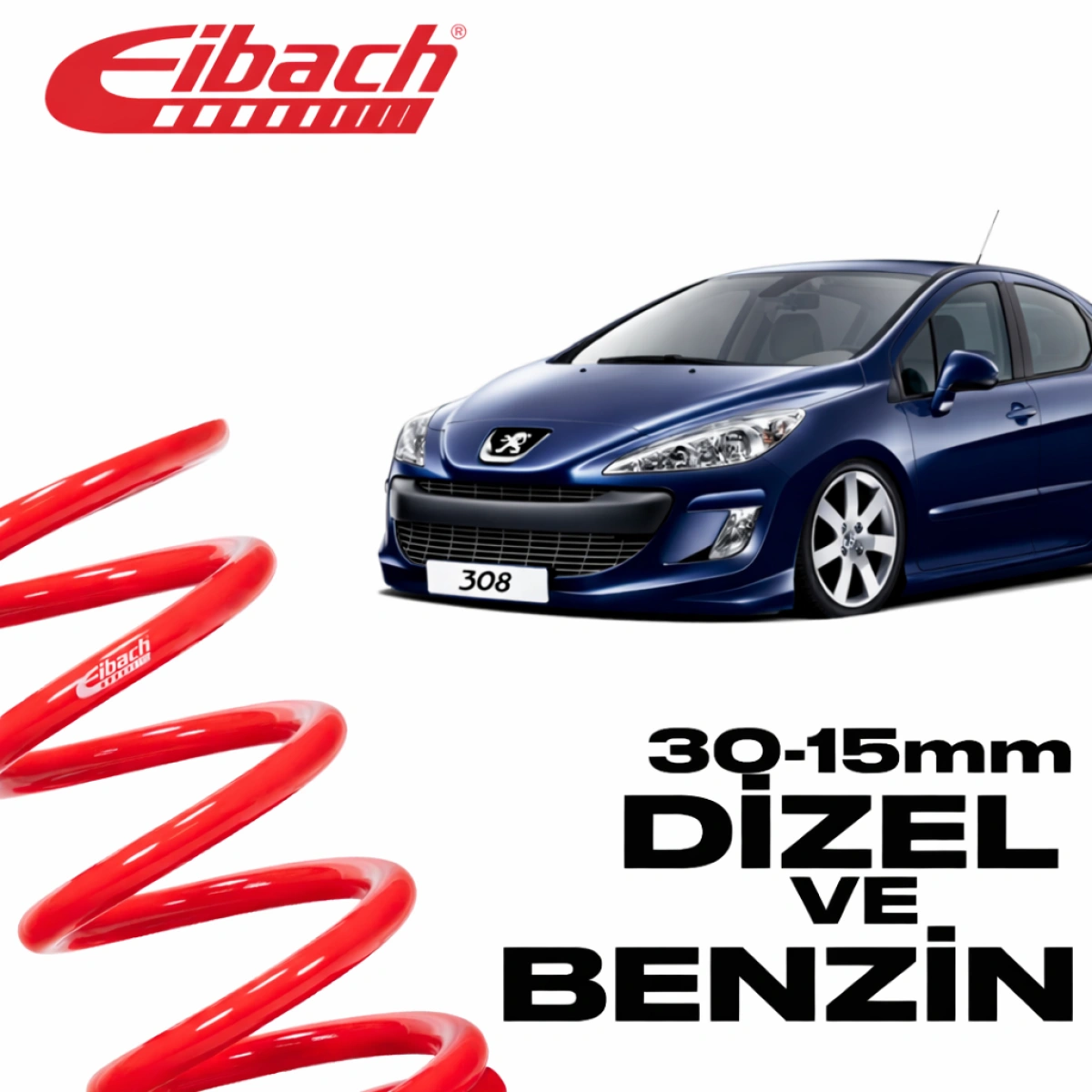 Eibach Peugeot 308 Pro-Kit 30MM / 15 MM E10-70-012-02-22 Spor Helezon Yay