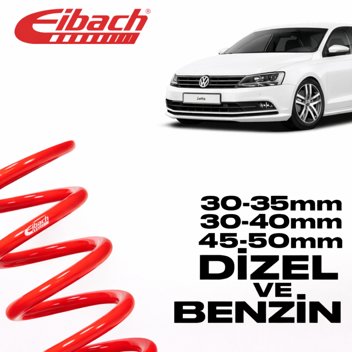 Eibach Volkswagen Jetta 30-40/30 - 45-50/30-35 Sportline E20-85-015-01-22 Spor Helezon Yay