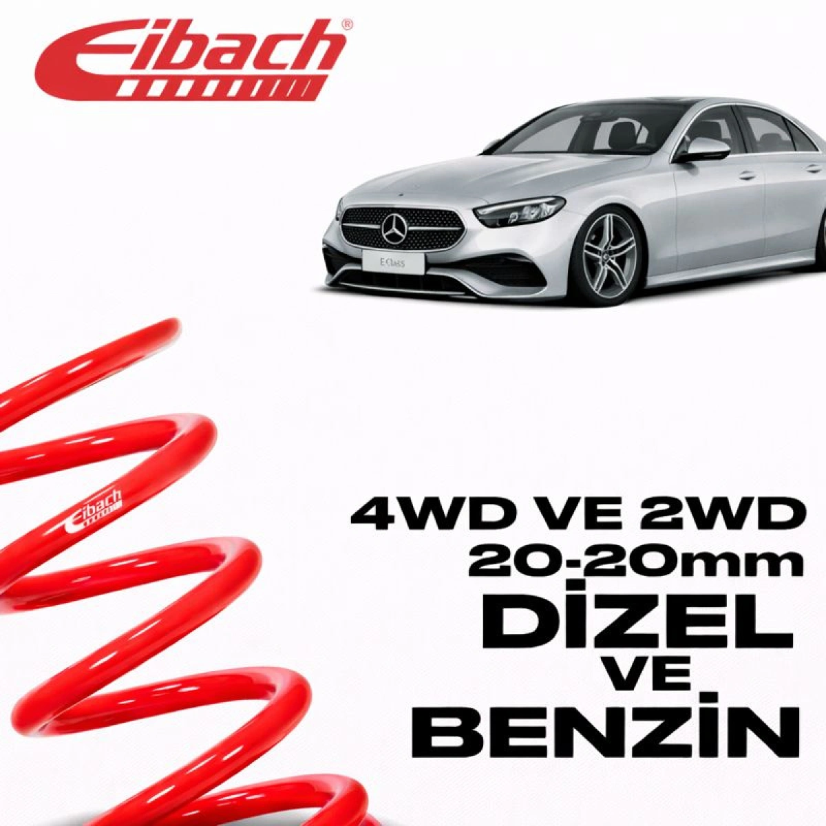 Eibach Mercedes E-Class W214 - S214 Pro-Kit E10-25-056-08-20 - 20/20mm Spor Helezon Yay