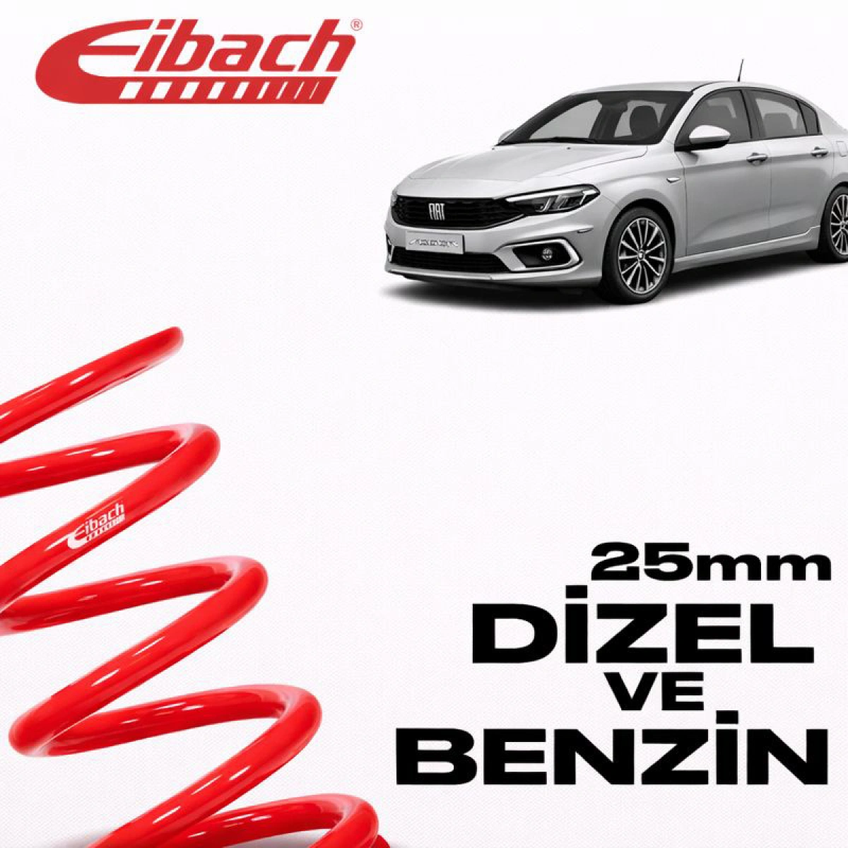 Eibach Fiat Egea Pro-Kit 25 MM E10-30-020-01-22 Spor Helezon Yay