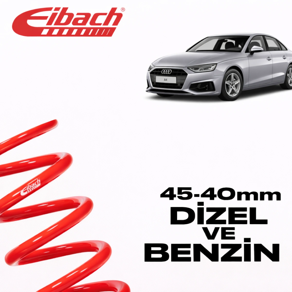 Eibach Audi A4 (B9) Sportline 45 MM / 40 MM E20-15-023-03-22 Spor Helezon Yay