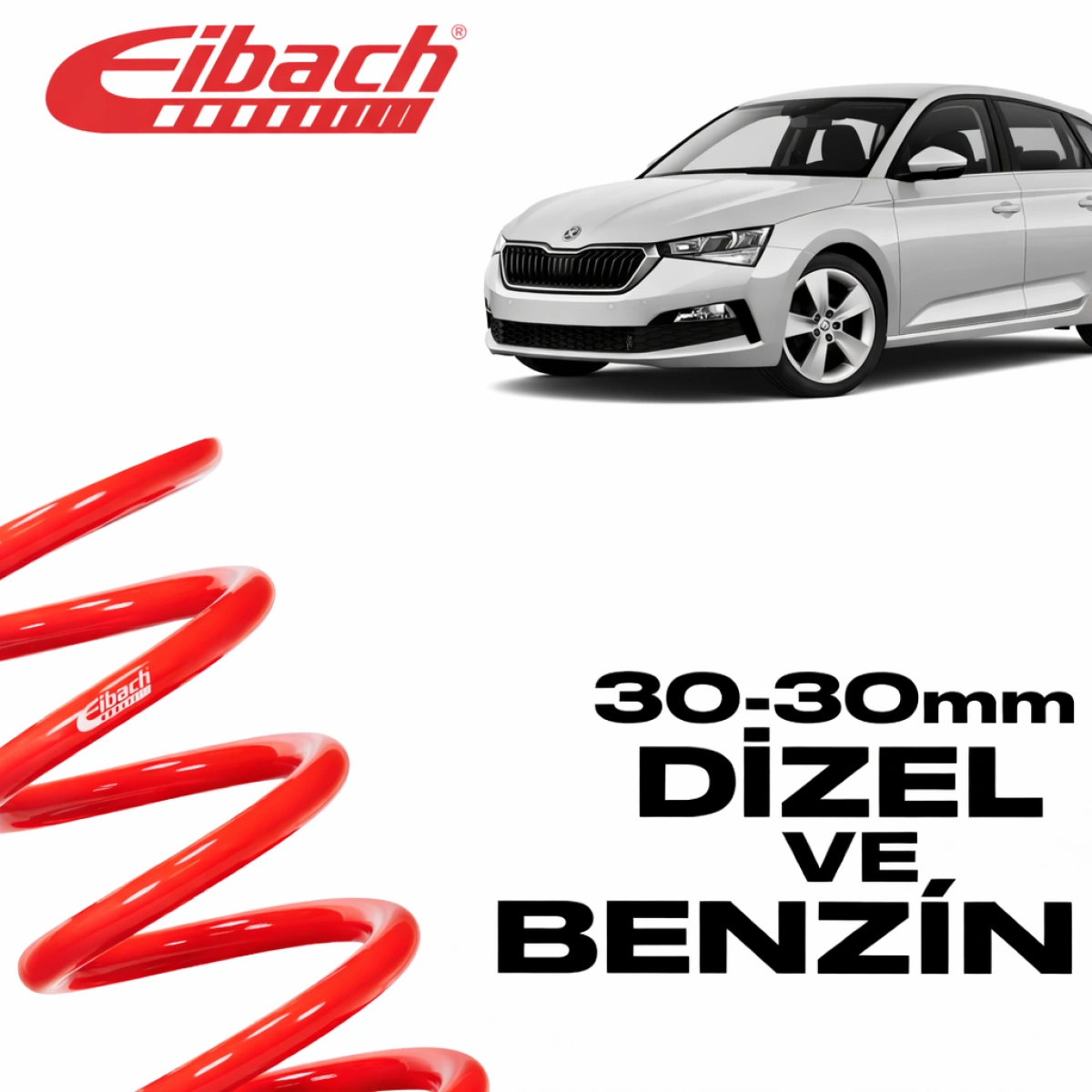 Eibach Skoda Scala 1.5 TSI - 1.6 TDI Pro-Kit E10-79-014-03-22 - 30/30mm Spor Helezon Yay