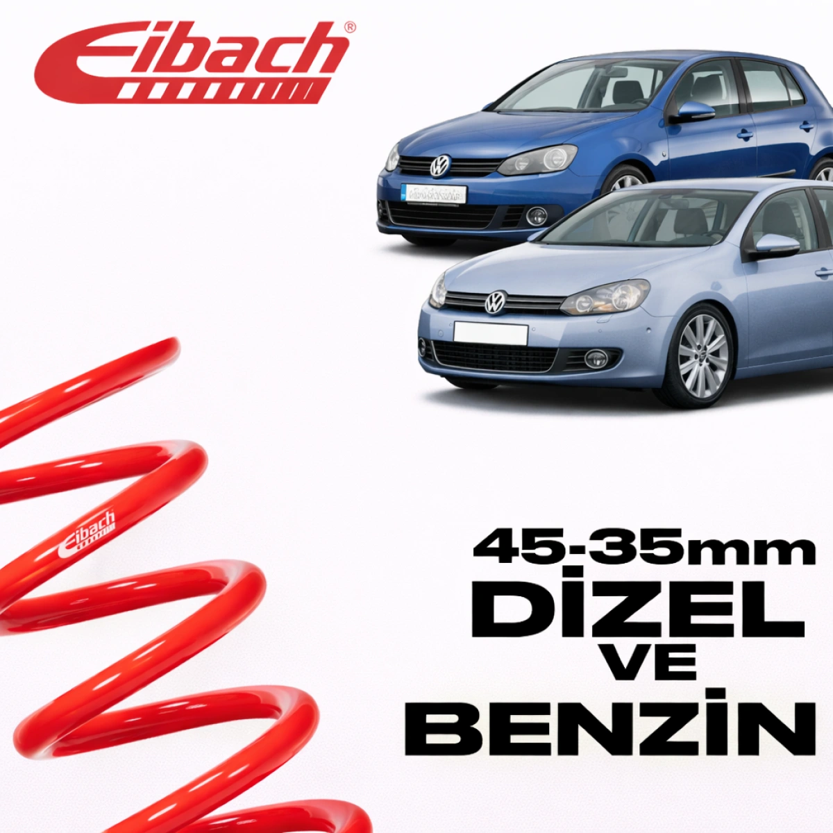 Eibach Volkswagen Golf V - Golf VI Sportline 45 MM / 35 MM E20-85-014-02-22 Spor Helezon Yay