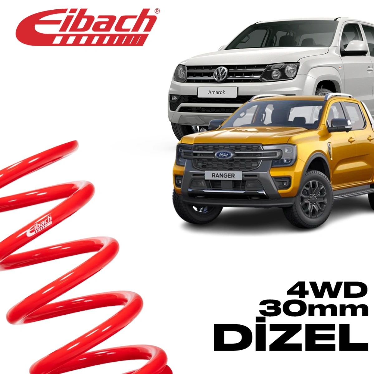 Eibach VW Amarok 3.0 TDI 4motion - Ford Ranger 2023 3.0 EcoBlue 4x4 30 Mm Yay E30-35-062-01-20 Pro-Lift Kit