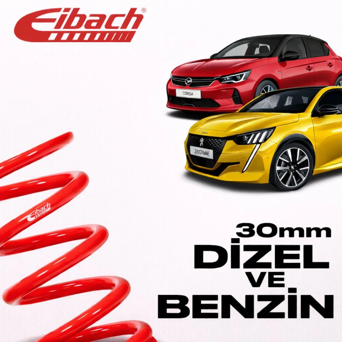Eibach Peugeot 208 Iı - Opel Corsa F Pro-Kit 30 Mm E10-65-035-02-22 Spor Helezon Yay