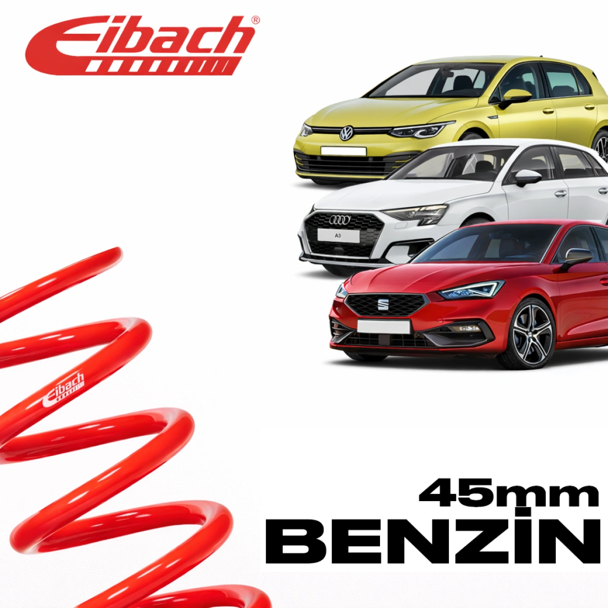 Eibach Audi A3 8Y - Volkswagen Golf 8 - Seat Leon Kl 1.5 Tsı Sportline 45 Mm E20-85-051-03-22 Spor Helezon Yay