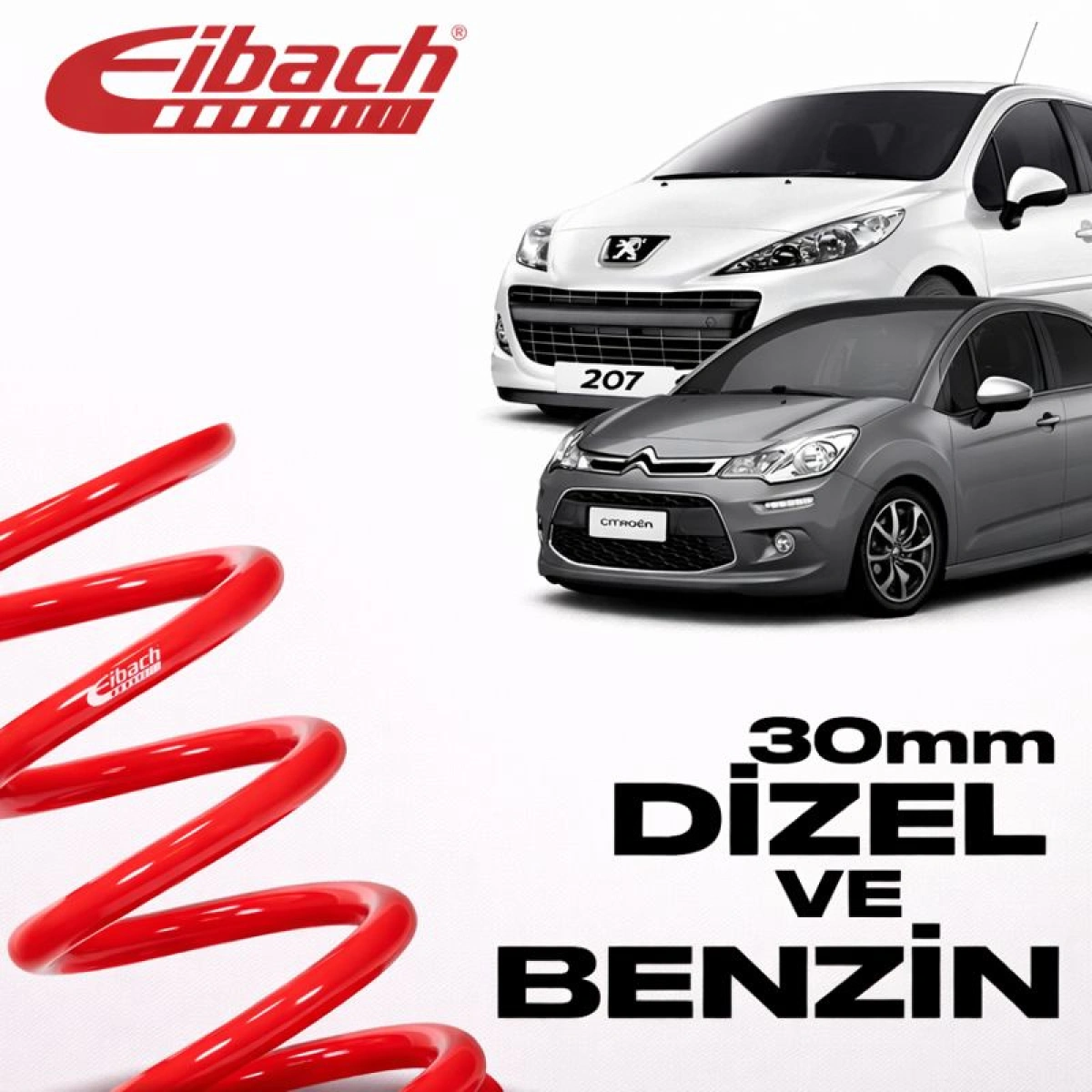 Eibach Peugeot 207 - Citroen C3 II Pro-Kit 30 MM E10-70-010-02-22 Spor Helezon Yay
