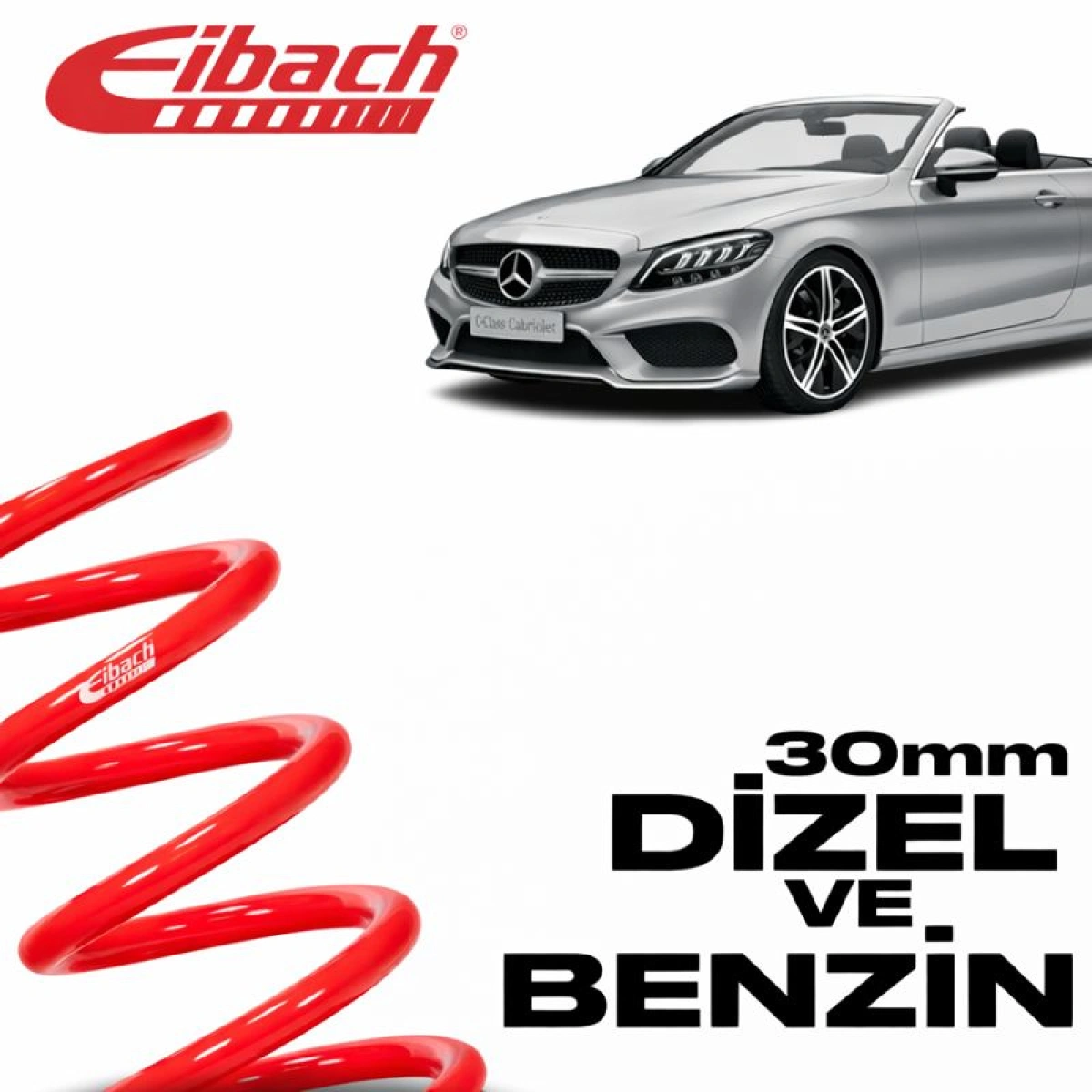 Eibach Mercedes C-Klasse Cabrio (A205) Pro-Kit 30 MM E10-25-036-09-22 Spor Helezon Yay