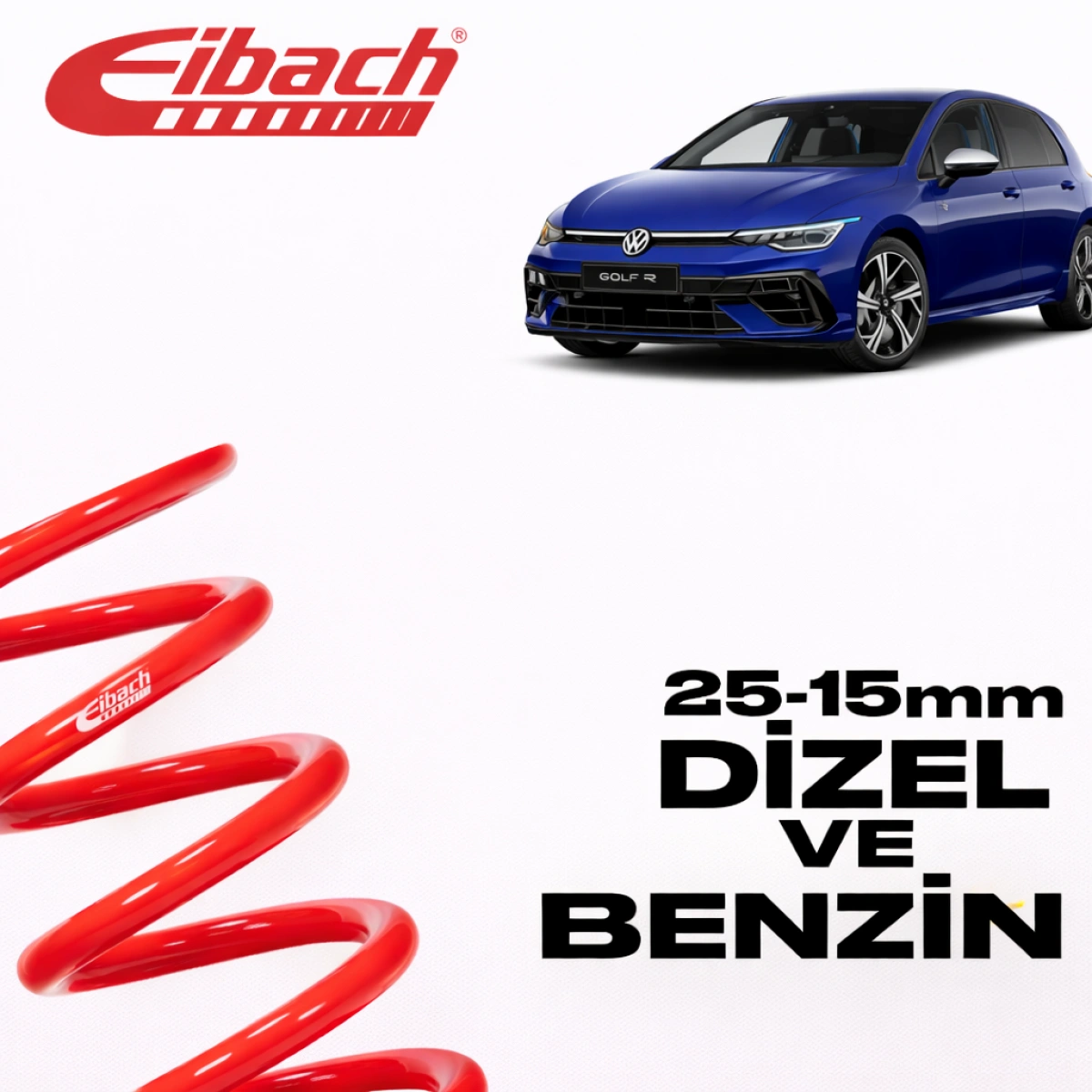 Eibach Volkswagen Golf VIII GTI-GTD 2.0 TSI 25-15mm E20-85-051-05-22 Spor Helezon Yay