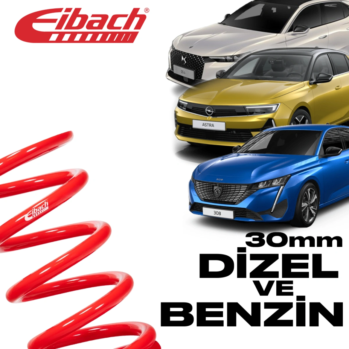 Eibach Ds-Ds4 Iı - Opel Astra L - Peugeot 308 Iıı 30 Mm Pro-Kit E10-22-022-01-22 Spor Helezon Yay