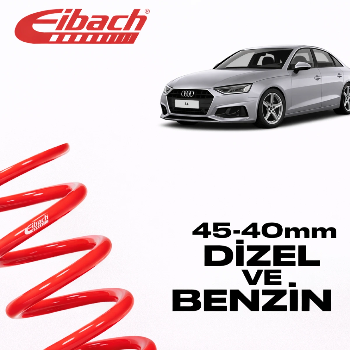 Eibach Audi A4 (B9) Sportline 45 MM / 40 MM E20-15-023-01-22 Spor Helezon Yay