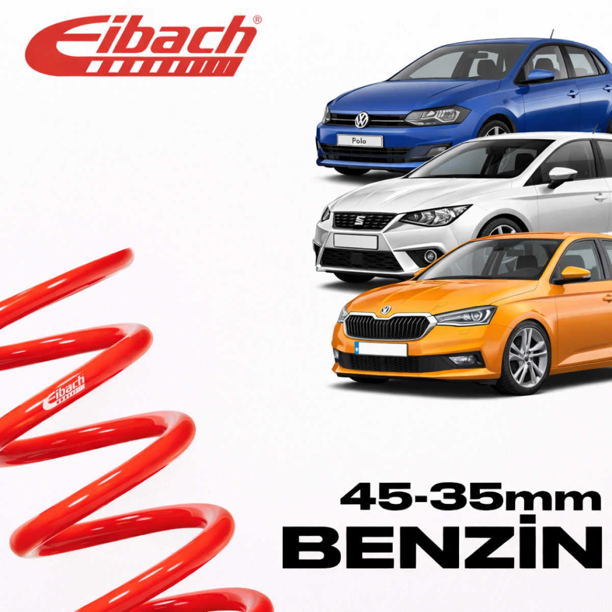 Eibach Volkswagen Polo Aw - Seat Ibiza Kj1 - Skoda Fabia Mk4 1.0 Tsı 45/35 Mm Sportline E20-81-016-02-22 Spor Helezon Yay