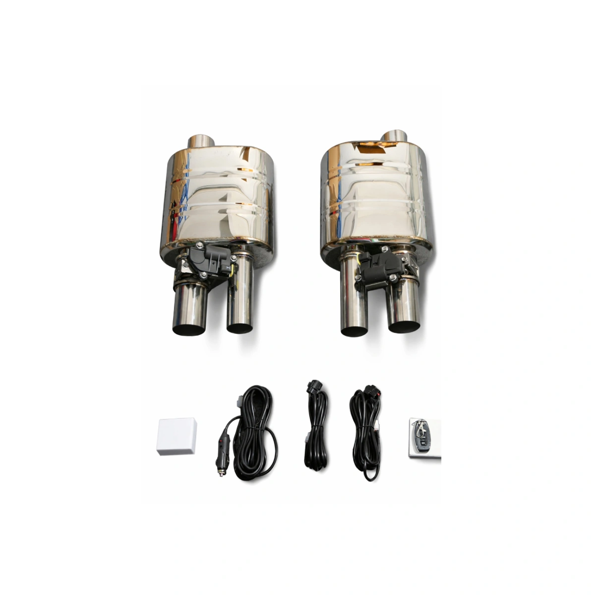 Universal 63mm Elektrikli Egzoz Susturucusu Kumandalı 2'li Set