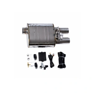 Universal 63mm Elektrikli Egzoz Susturucusu Vakumlu Kumandalı 2'li Set