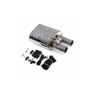 Universal 63mm Elektrikli Egzoz Susturucusu Vakumlu Kumandalı 2'li Set