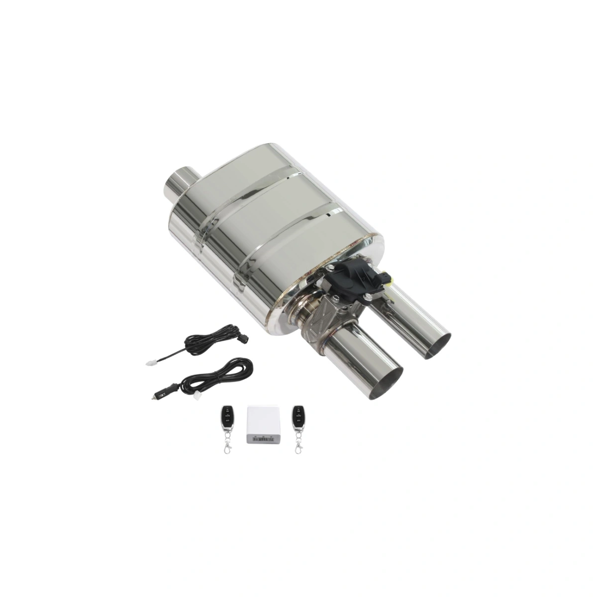 Universal 63mm Elektrikli Egzoz Susturucusu Kumandalı 2'li Set