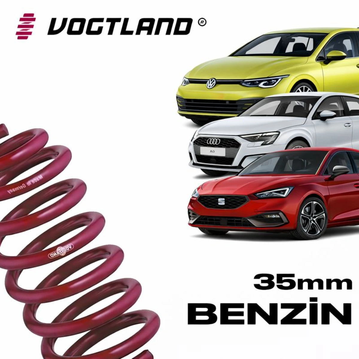 Vogtland 956181 Volkswagen Golf 8-Audi A3 8Y-Seat Leon MK4-Cupra Leon 1.5 TSI 35mm Spor Yay
