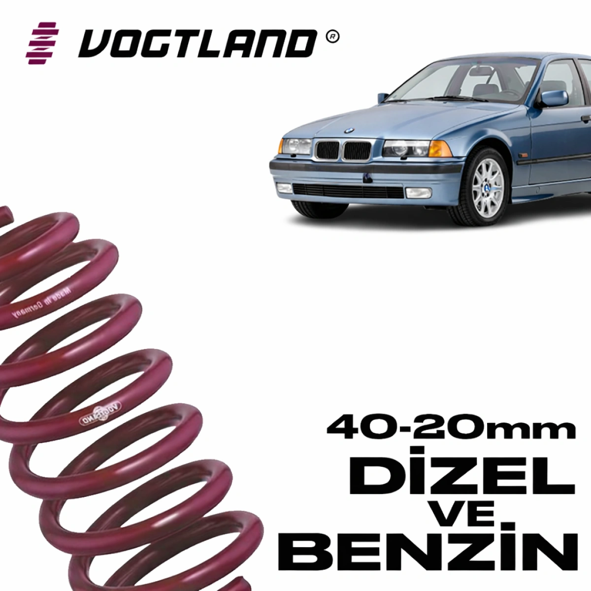Vogtland 951055 Bmw E36 3 Serisi 4 Silindir 40-20mm Spor Yay