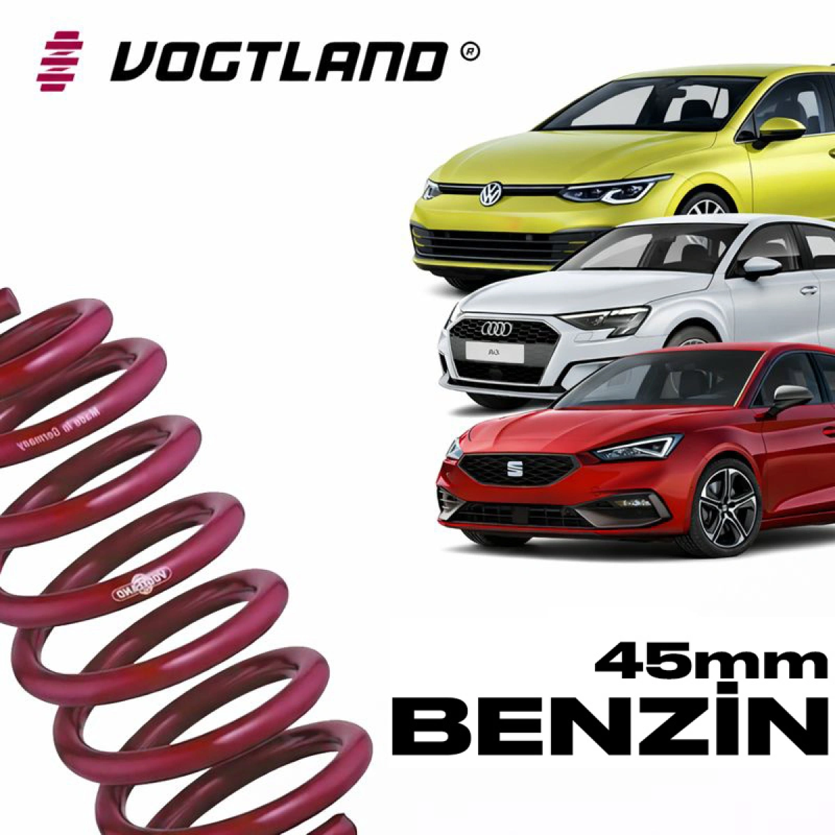 Vogtland 956197 Volkswagen Golf 8-Audi A3 8Y-Seat Leon MK4 1.0 TSI 45mm Spor Yay