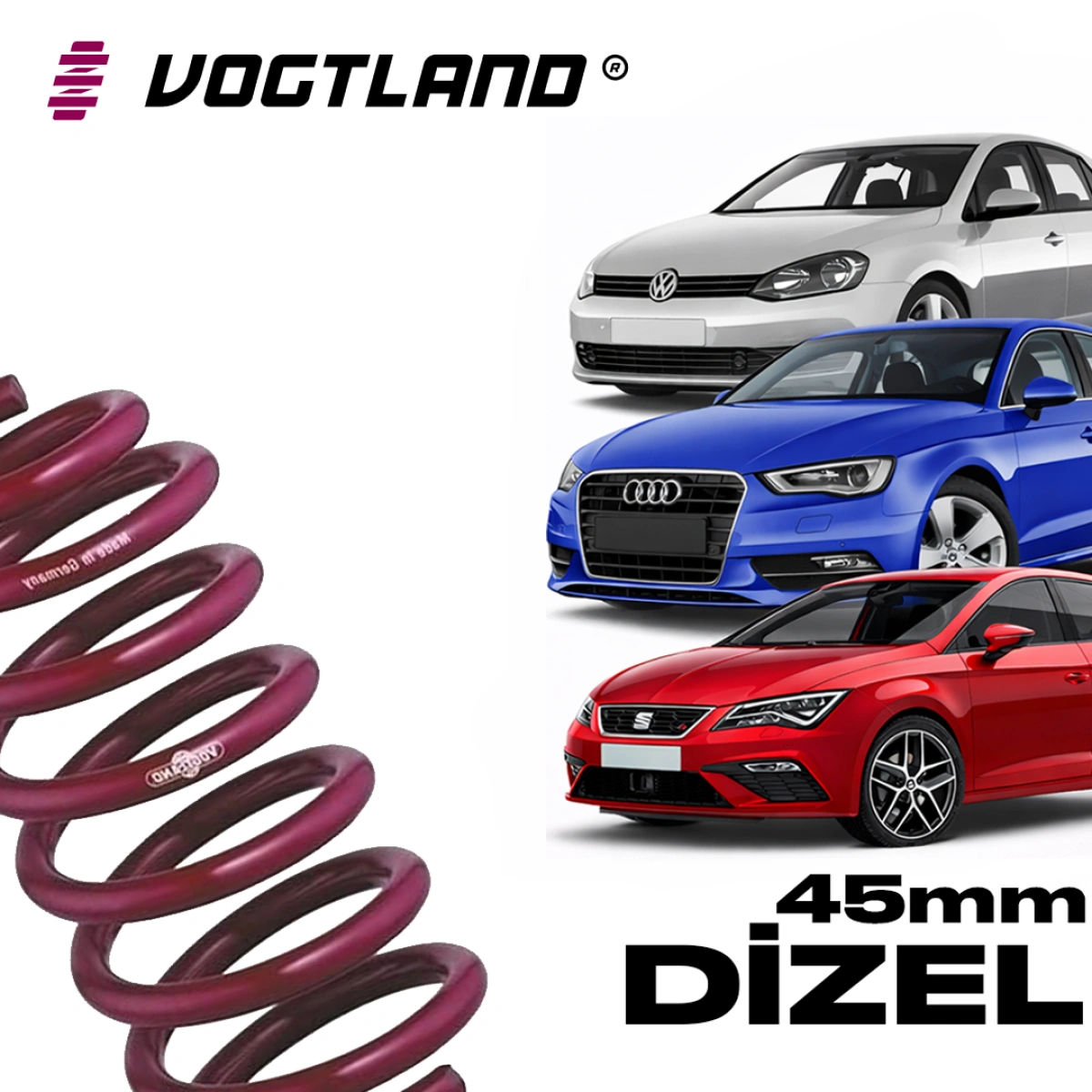 Vogtland 956158 Volkswagen Golf 7-Audi A3 8V-Seat Leon MK3 1.6 TDI 45mm Spor Yay