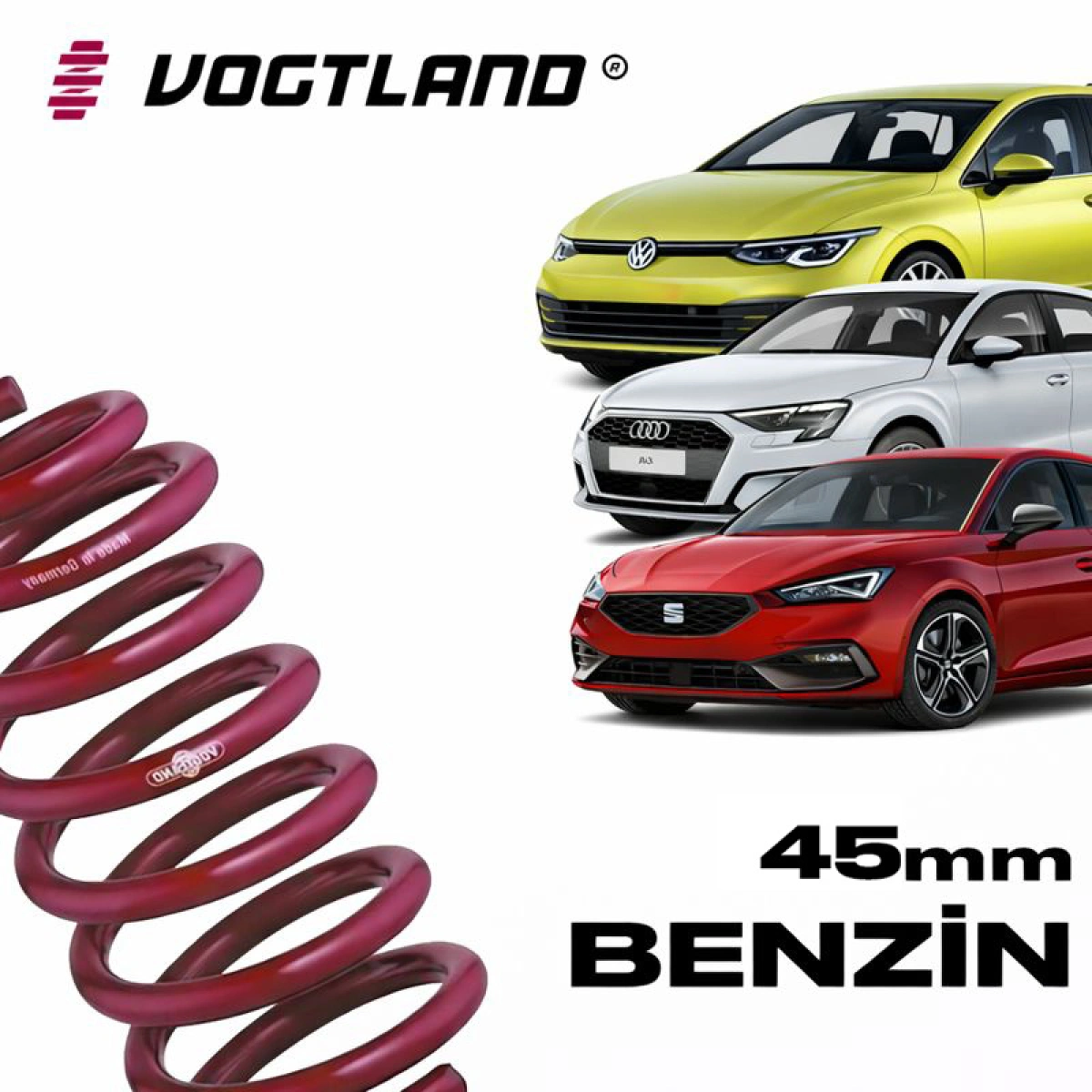 Vogtland 956183 Volkswagen Golf 8-Audi A3 8Y-Seat Leon MK4-Cupra Leon 1.5 TSI 45mm Spor Yay